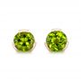 14k Rose Gold 14k Rose Gold Custom Peridot Earrings - Three-Quarter View -  102122 - Thumbnail