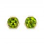 18k Yellow Gold 18k Yellow Gold Custom Peridot Earrings - Three-Quarter View -  102122 - Thumbnail