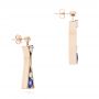 18k Rose Gold 18k Rose Gold Custom Tanzanite And Diamond Earrings - Front View -  103984 - Thumbnail