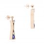 14k Rose Gold 14k Rose Gold Custom Tanzanite And Diamond Earrings - Front View -  103984 - Thumbnail