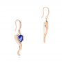 14k Rose Gold 14k Rose Gold Custom Tanzanite And Diamond Earrings - Front View -  104182 - Thumbnail