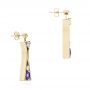 14k Yellow Gold 14k Yellow Gold Custom Tanzanite And Diamond Earrings - Front View -  103984 - Thumbnail