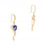 18k Yellow Gold 18k Yellow Gold Custom Tanzanite And Diamond Earrings - Front View -  104182 - Thumbnail