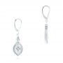  14K Gold Custom Vintage Inspired Diamond Earrings - Front View -  107262 - Thumbnail