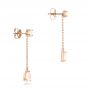 18k Rose Gold 18k Rose Gold Custom White Opal Earrings - Front View -  101727 - Thumbnail