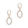 18k Rose Gold 18k Rose Gold Dangle Diamond Earrings - Front View -  106309 - Thumbnail