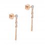 18k Rose Gold Dangle Diamond Earrings - Front View -  106326 - Thumbnail