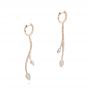 14k Rose Gold 14k Rose Gold Dangle Diamond Earrings - Front View -  106327 - Thumbnail