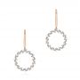 18k Rose Gold 18k Rose Gold Dangle Diamond Earrings - Three-Quarter View -  106309 - Thumbnail