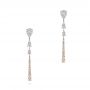 14k Rose Gold 14k Rose Gold Dangle Diamond Earrings - Three-Quarter View -  106326 - Thumbnail