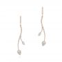 18k Rose Gold 18k Rose Gold Dangle Diamond Earrings - Three-Quarter View -  106327 - Thumbnail