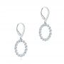 18k White Gold 18k White Gold Dangle Diamond Earrings - Front View -  106309 - Thumbnail