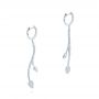  Platinum Platinum Dangle Diamond Earrings - Front View -  106327 - Thumbnail