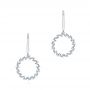  Platinum Platinum Dangle Diamond Earrings - Three-Quarter View -  106309 - Thumbnail