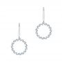 18k White Gold 18k White Gold Dangle Diamond Earrings - Three-Quarter View -  106309 - Thumbnail