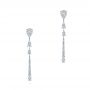 14k White Gold 14k White Gold Dangle Diamond Earrings - Three-Quarter View -  106326 - Thumbnail