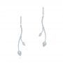  Platinum Platinum Dangle Diamond Earrings - Three-Quarter View -  106327 - Thumbnail