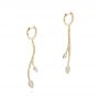 18k Yellow Gold 18k Yellow Gold Dangle Diamond Earrings - Front View -  106327 - Thumbnail