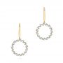 14k Yellow Gold Dangle Diamond Earrings - Three-Quarter View -  106309 - Thumbnail