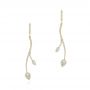 14k Yellow Gold 14k Yellow Gold Dangle Diamond Earrings - Three-Quarter View -  106327 - Thumbnail