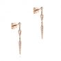 14k Rose Gold 14k Rose Gold Dangling Diamond Earrings - Front View -  105941 - Thumbnail