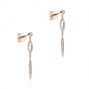 18k Rose Gold 18k Rose Gold Dangling Diamond Earrings - Front View -  105942 - Thumbnail