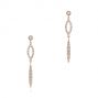 18k Rose Gold 18k Rose Gold Dangling Diamond Earrings - Three-Quarter View -  105942 - Thumbnail