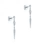  Platinum Platinum Dangling Diamond Earrings - Front View -  105941 - Thumbnail