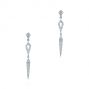  Platinum Platinum Dangling Diamond Earrings - Three-Quarter View -  105941 - Thumbnail