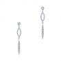  Platinum Platinum Dangling Diamond Earrings - Three-Quarter View -  105942 - Thumbnail