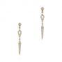 18k Yellow Gold 18k Yellow Gold Dangling Diamond Earrings - Three-Quarter View -  105941 - Thumbnail