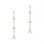 14k Rose Gold 14k Rose Gold Diamond Arrow Drop Earrings - Three-Quarter View -  105327 - Thumbnail