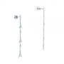 14k White Gold Diamond Arrow Drop Earrings - Front View -  105327 - Thumbnail