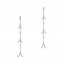 18k White Gold 18k White Gold Diamond Arrow Drop Earrings - Three-Quarter View -  105327 - Thumbnail