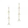 18k Yellow Gold 18k Yellow Gold Diamond Arrow Drop Earrings - Three-Quarter View -  105327 - Thumbnail