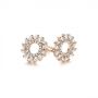 18k Rose Gold 18k Rose Gold Diamond Baguette Circle Stud Earrings - Front View -  105949 - Thumbnail
