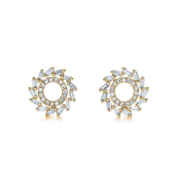 14 K Yellow Gold Round Post Stud Earrings YE312