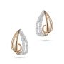 14k Rose Gold 14k Rose Gold Diamond Caged Stud Earrings - Three-Quarter View -  108513 - Thumbnail