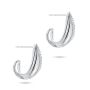 14k White Gold 14k White Gold Diamond Caged Stud Earrings - Front View -  108513 - Thumbnail