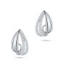 14k White Gold 14k White Gold Diamond Caged Stud Earrings - Three-Quarter View -  108513 - Thumbnail