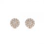 18k Rose Gold 18k Rose Gold Diamond Cluster Earrings - Three-Quarter View -  105328 - Thumbnail