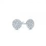 14k White Gold Diamond Cluster Earrings - Front View -  105328 - Thumbnail