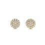 14k Yellow Gold 14k Yellow Gold Diamond Cluster Earrings - Three-Quarter View -  105328 - Thumbnail
