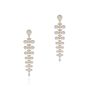 14k Rose Gold 14k Rose Gold Diamond Danglers - Three-Quarter View -  107750 - Thumbnail