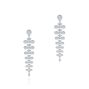 18k White Gold Diamond Danglers - Three-Quarter View -  107750 - Thumbnail