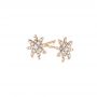 18k Rose Gold Diamond Earrings