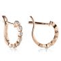 18k Rose Gold 18k Rose Gold Diamond Earrings - Front View -  1179 - Thumbnail