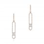 14k Rose Gold 14k Rose Gold Diamond Earrings - Three-Quarter View -  105345 - Thumbnail