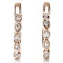 14k Rose Gold 14k Rose Gold Diamond Earrings - Three-Quarter View -  1179 - Thumbnail