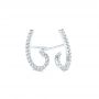 18k White Gold 18k White Gold Diamond Earrings - Three-Quarter View -  103695 - Thumbnail